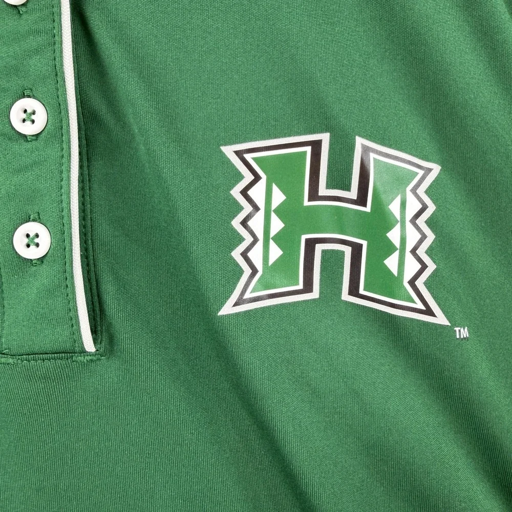 Adidas Hawaii‎ Rainbow Warriors Polo Shirt Womens Medium Green NCAA Football
